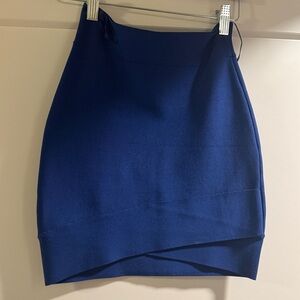 Blue Bandage Mini Skirt